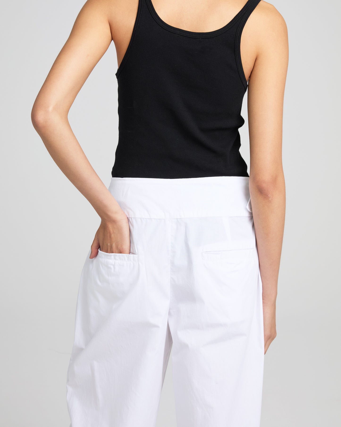 The Buckle Trouser - White