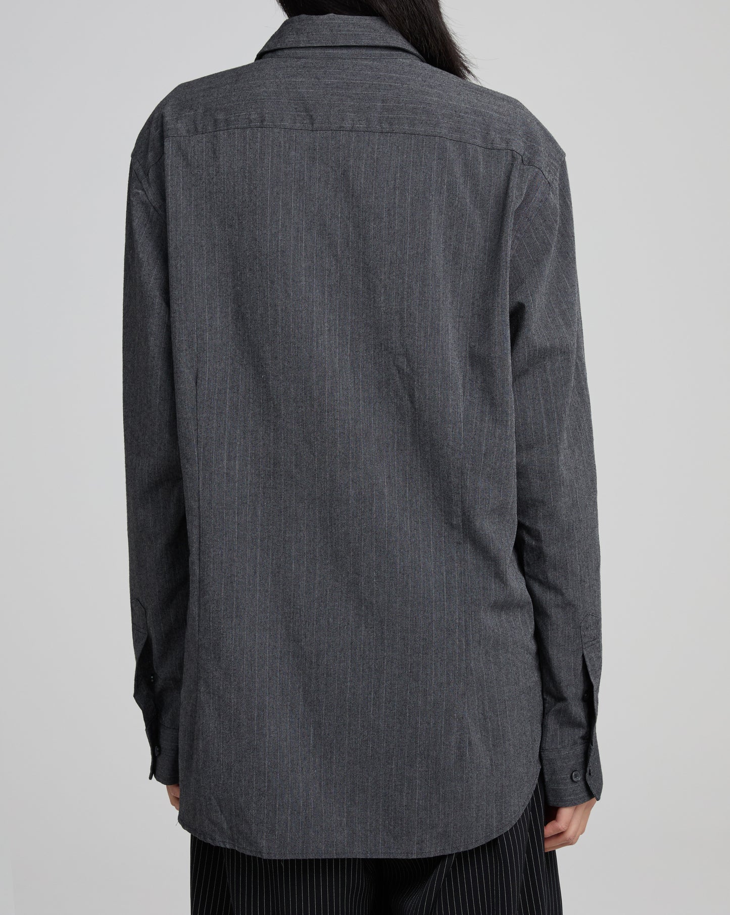 Shirt - Grey Pinstripe