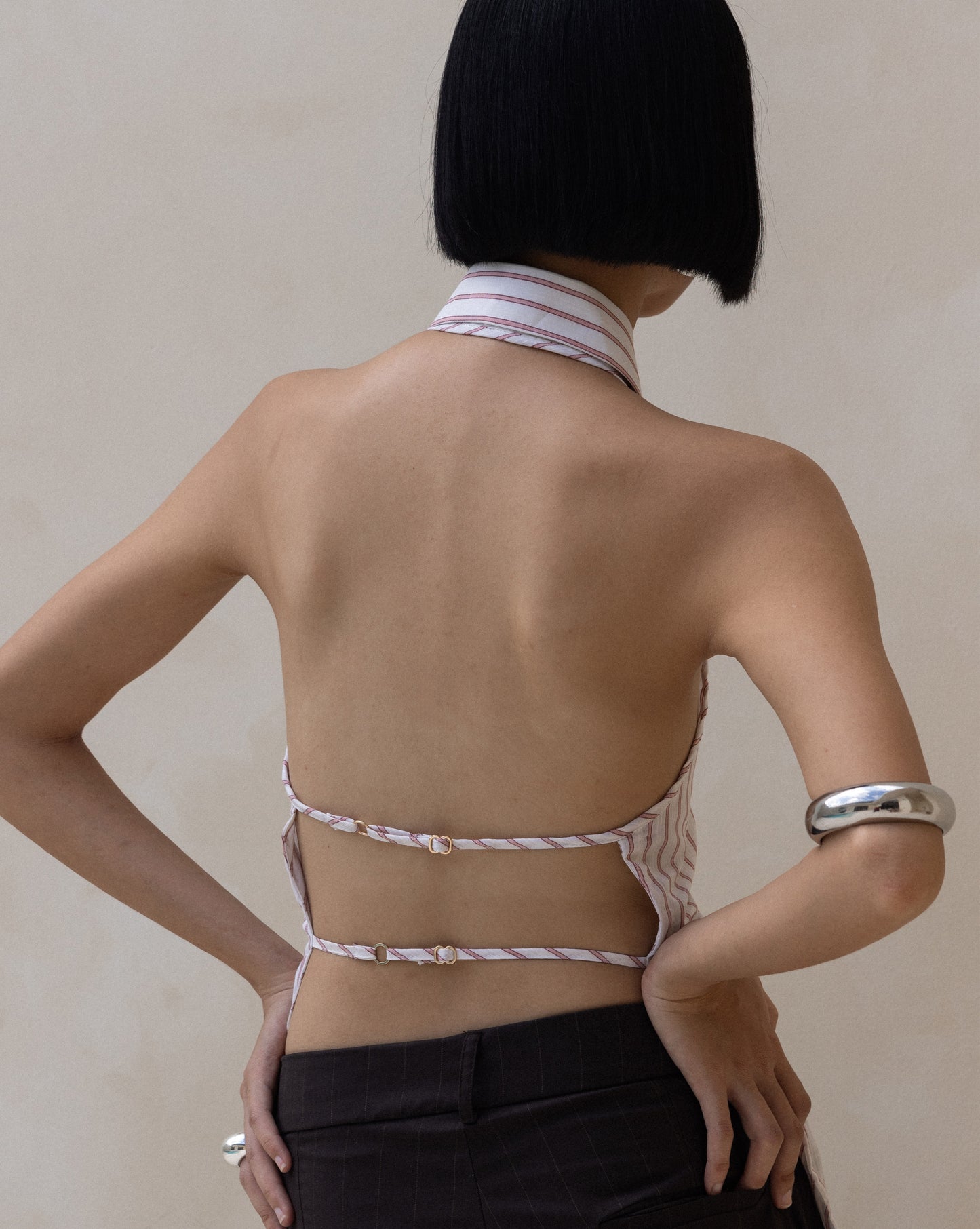 The Halter - Pink Stripe