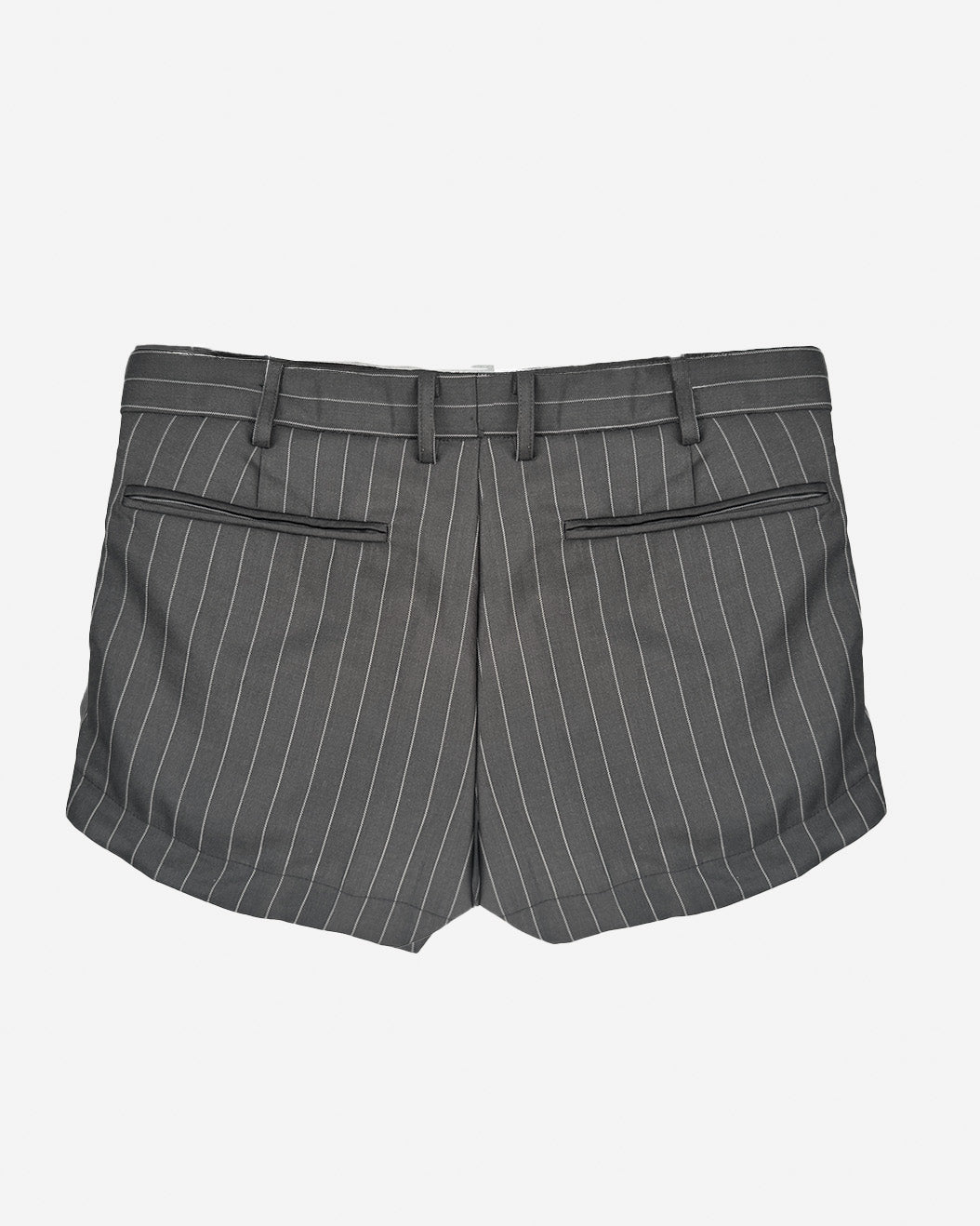 Mini Tailored Short - Taupe Pinstripe