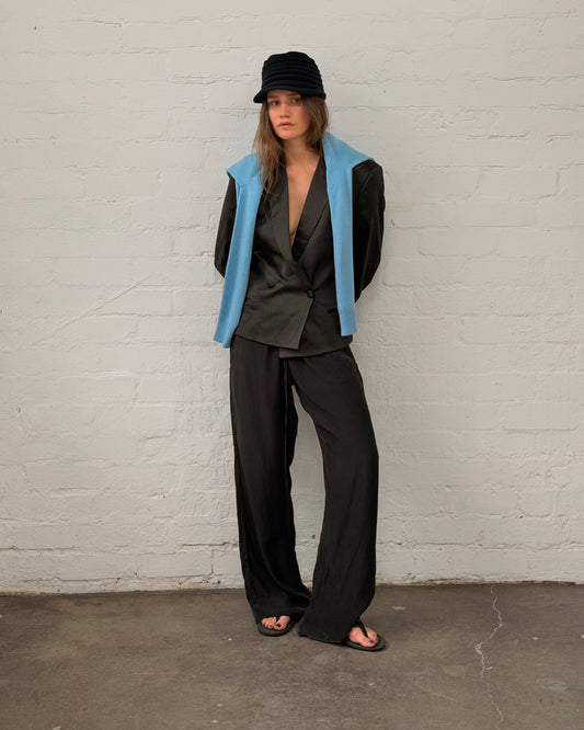 Black Silk Pant