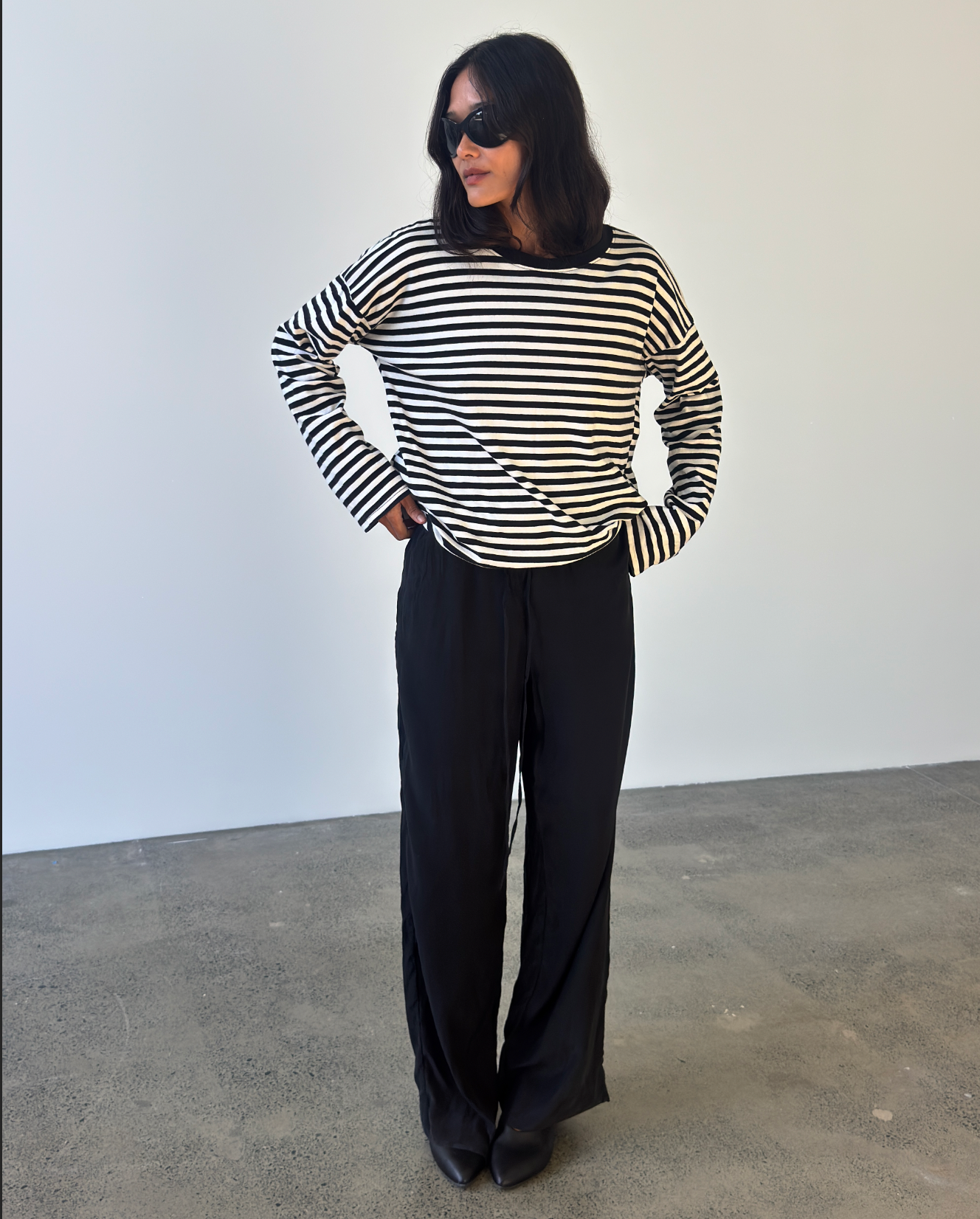Black Silk Pant
