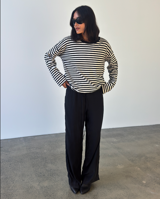Black Silk Pant