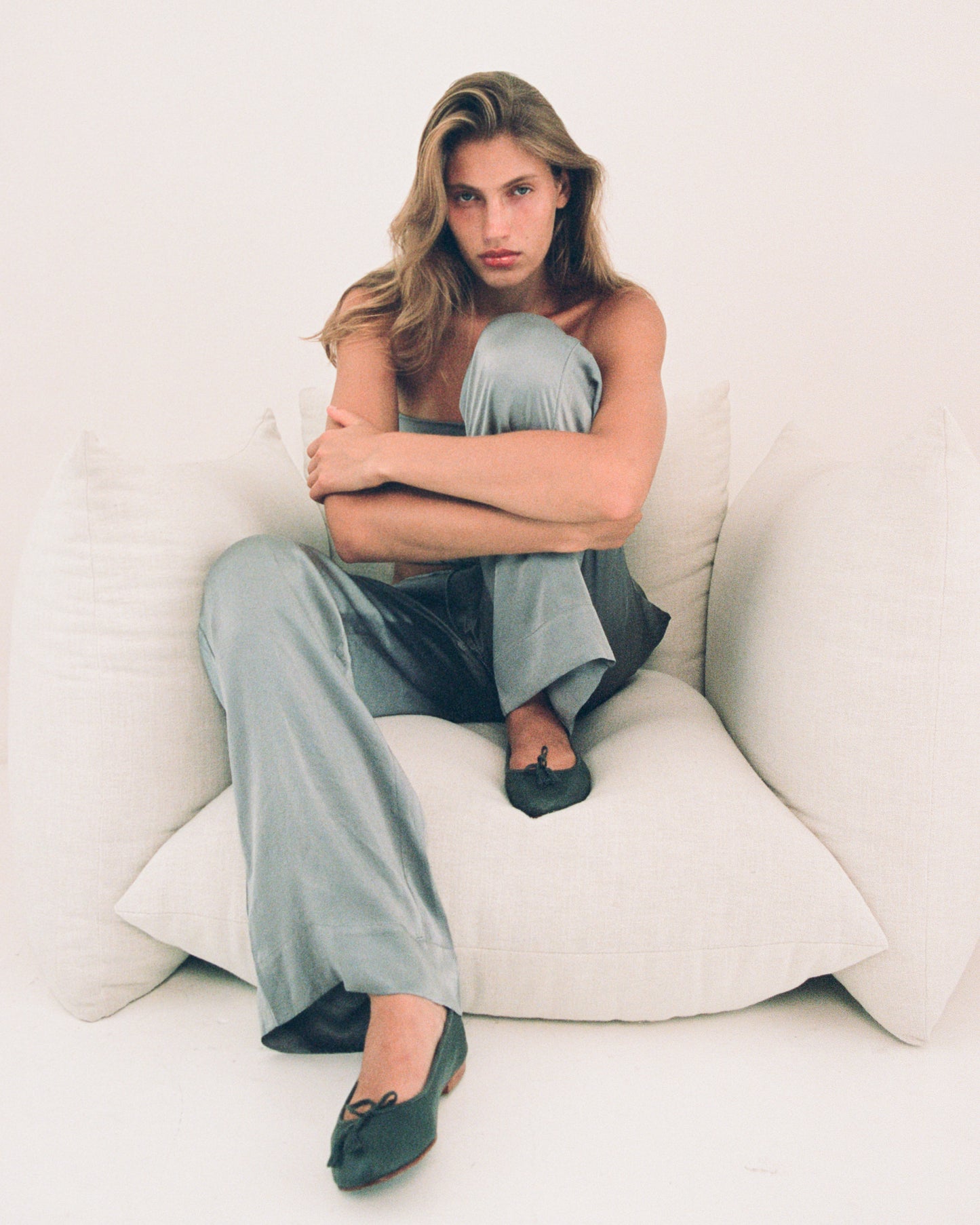 Silver Silk Pant
